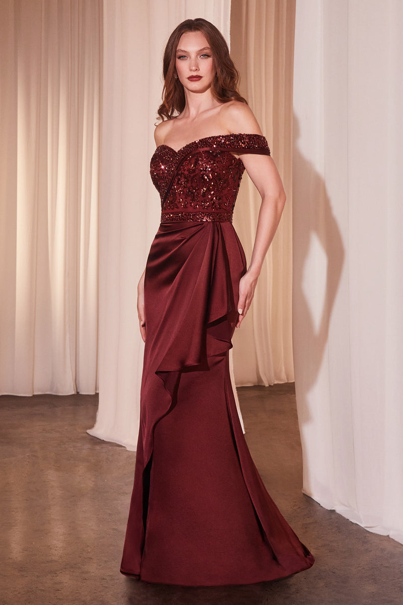 Ladivine by Cinderella Divine CR877_BURGUNDY_FRONT