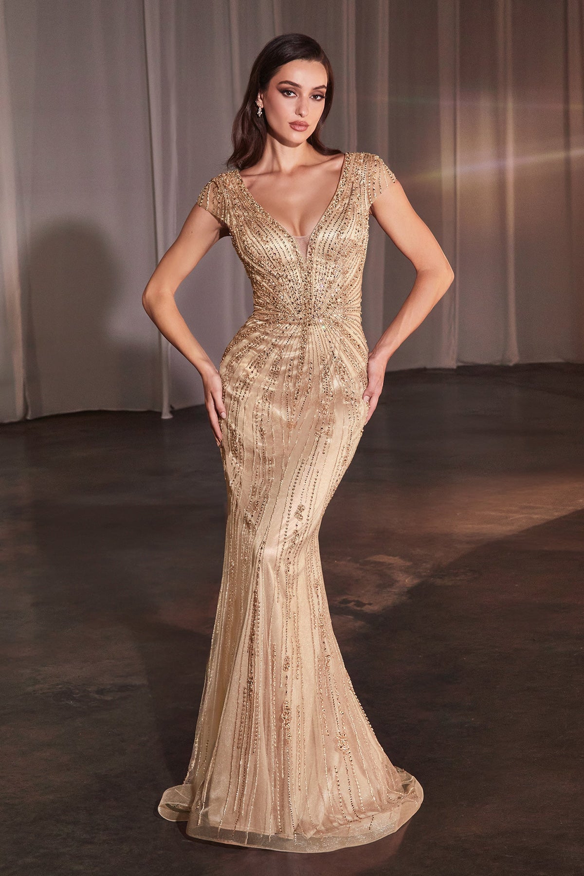 Ladivine by Cinderella Divine CZ0029_GOLD_FRONT