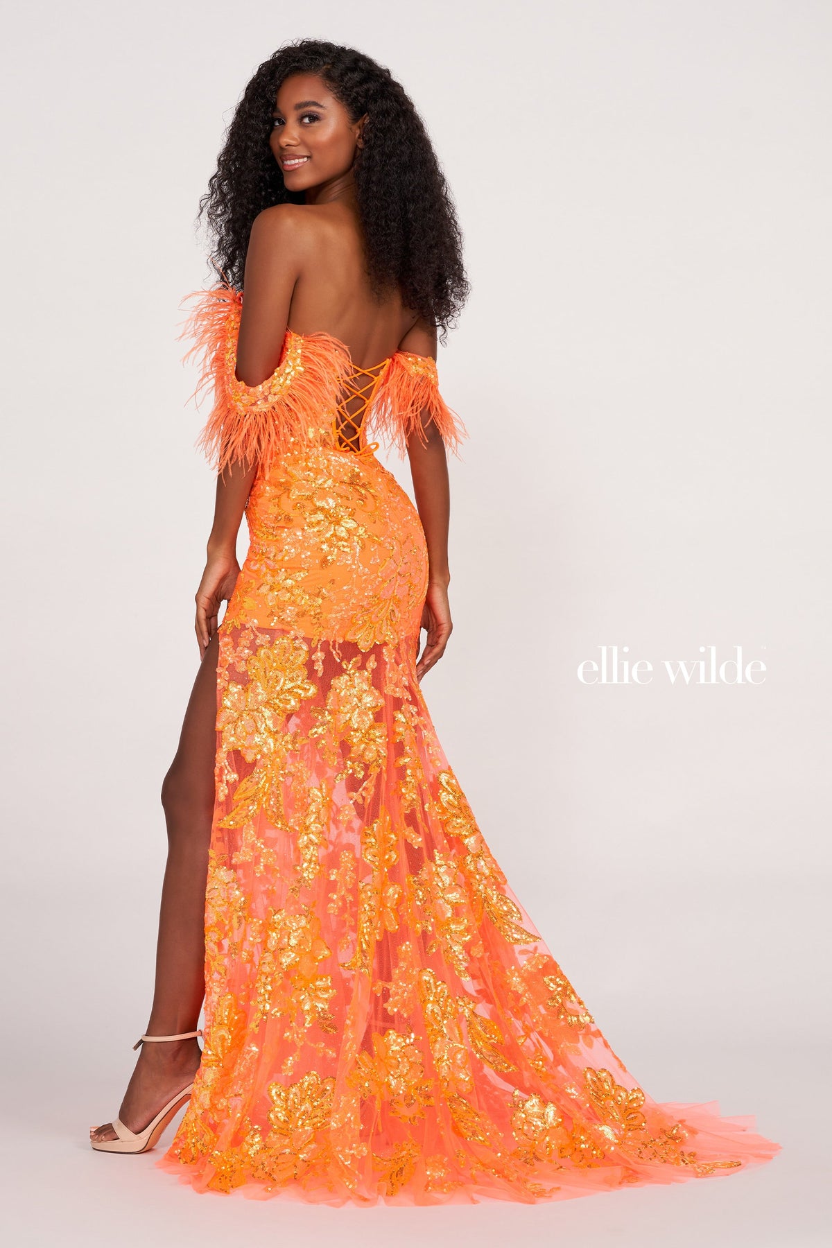 Ellie Wilde EW34034-orange-b