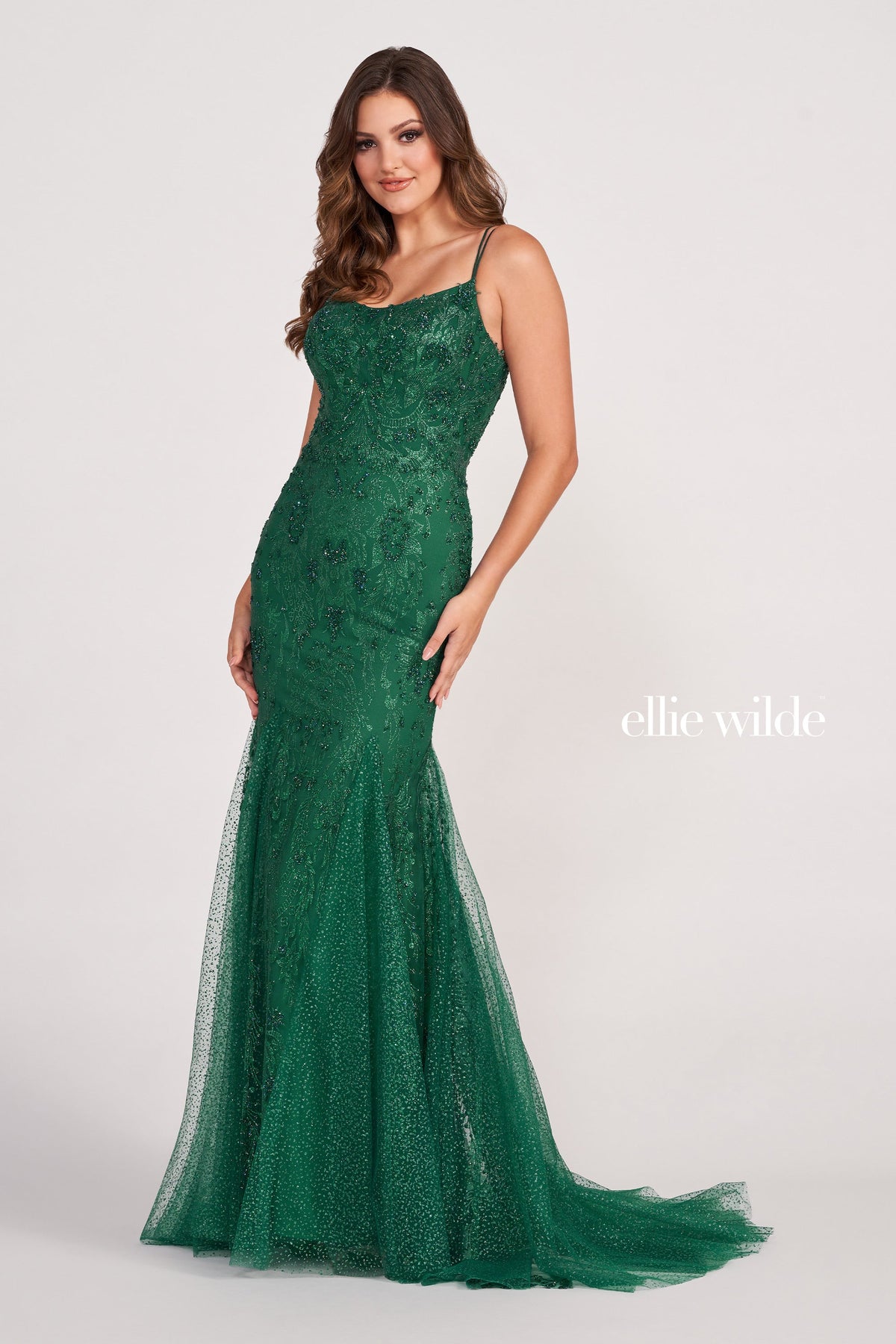Ellie Wilde EW34045-emerald-f