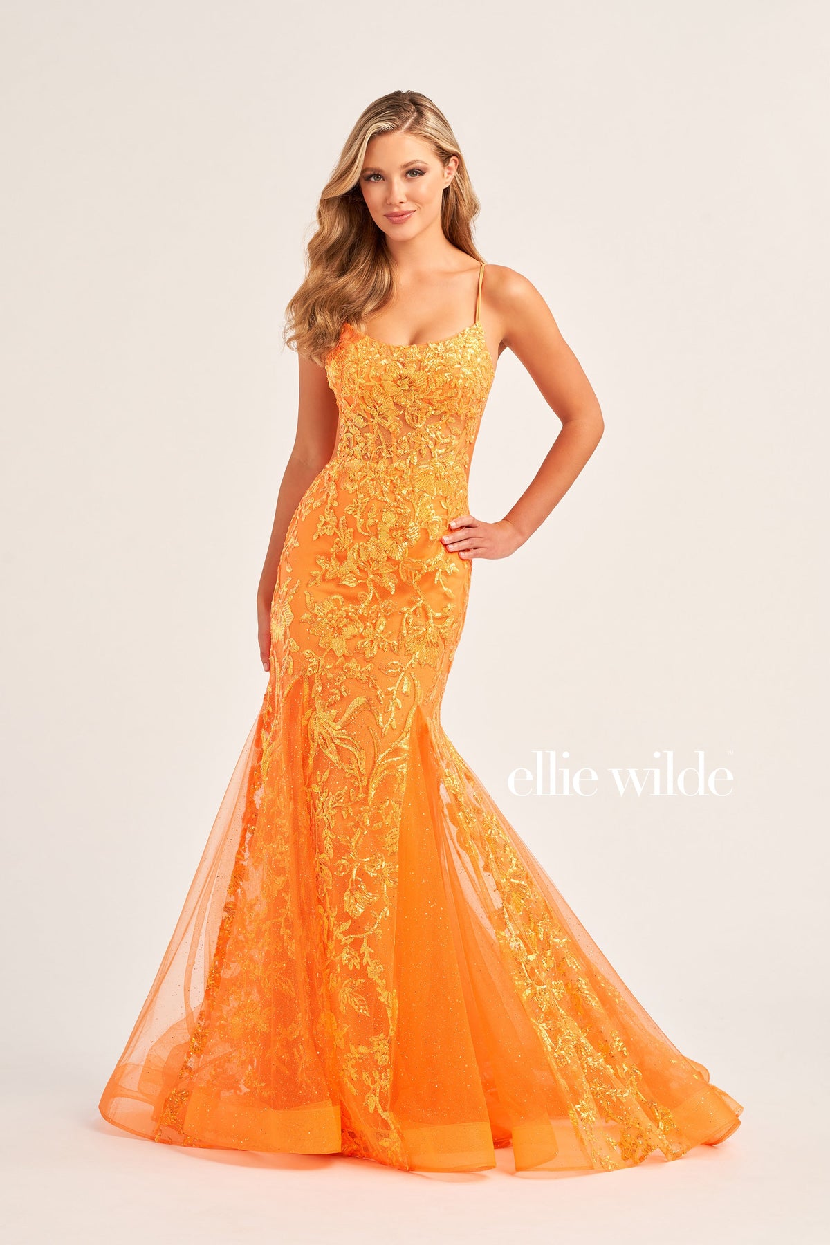 Ellie Wilde EW35008-orange-a