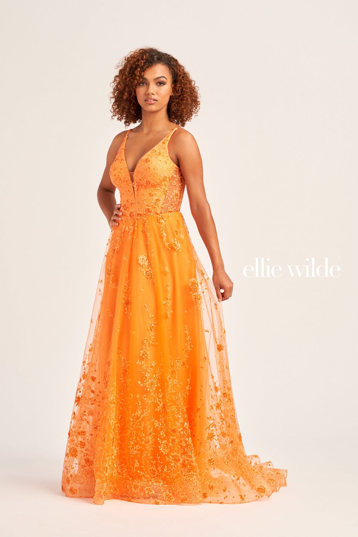 Ellie Wilde EW35105-orange-a