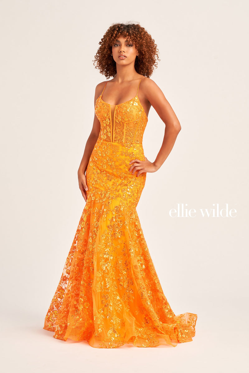Ellie Wilde EW35203-orange-a