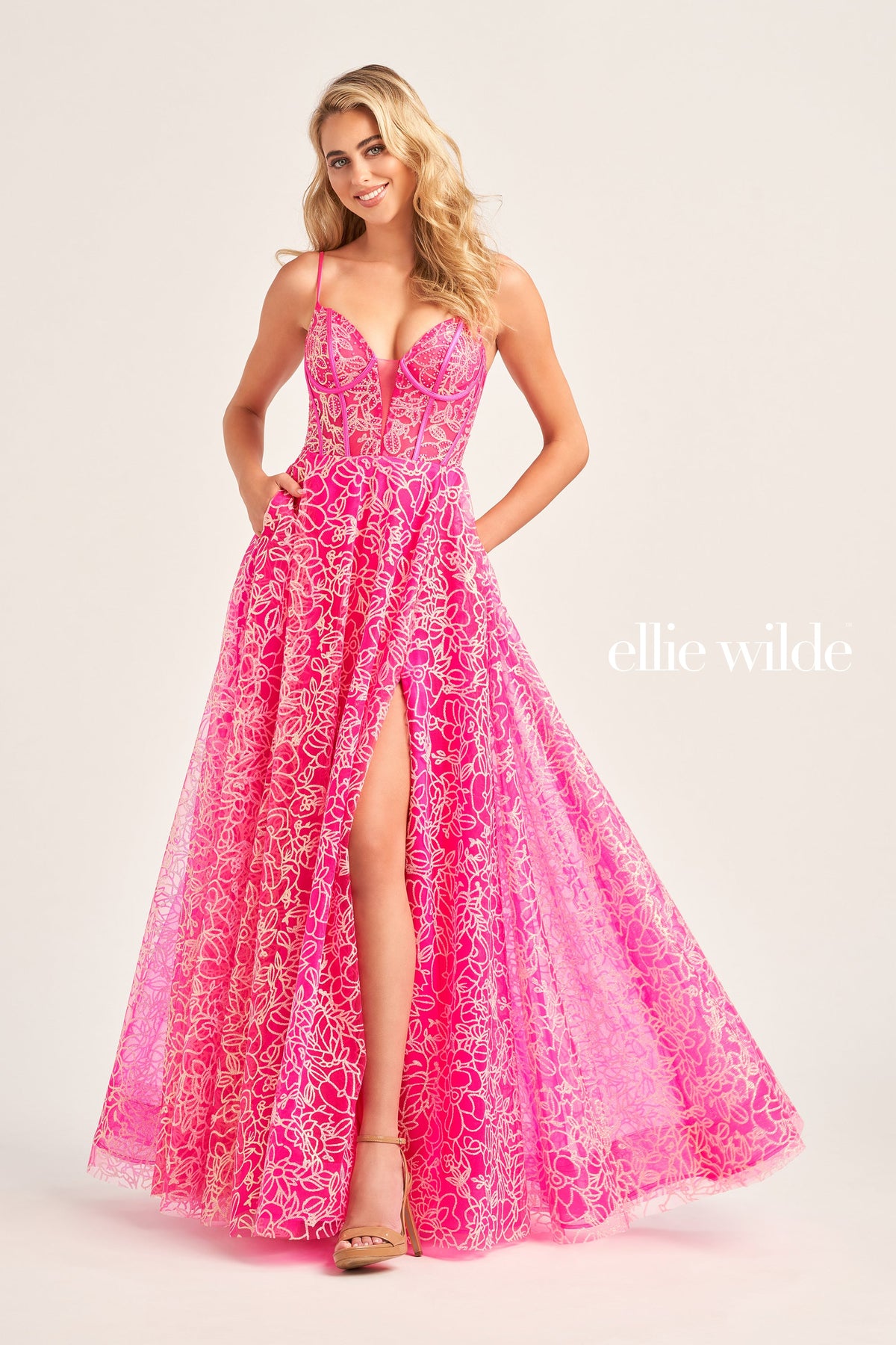 Ellie Wilde EW35216-hot-pink-a