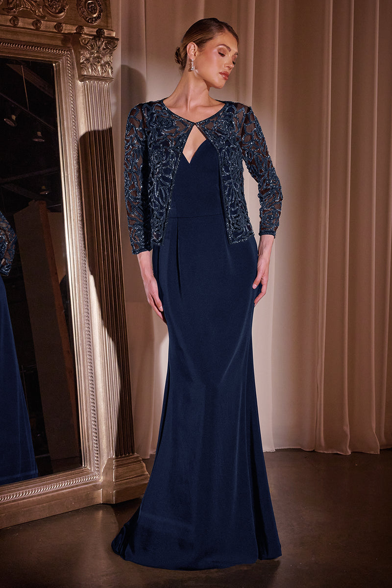 Ladivine by Cinderella Divine J881_NAVY_FRONT