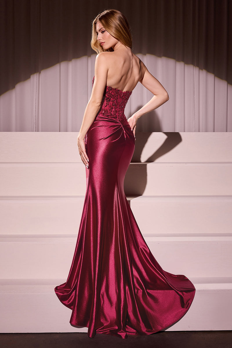 Ladivine by Cinderella Divine KV1112_burgundy_BACK