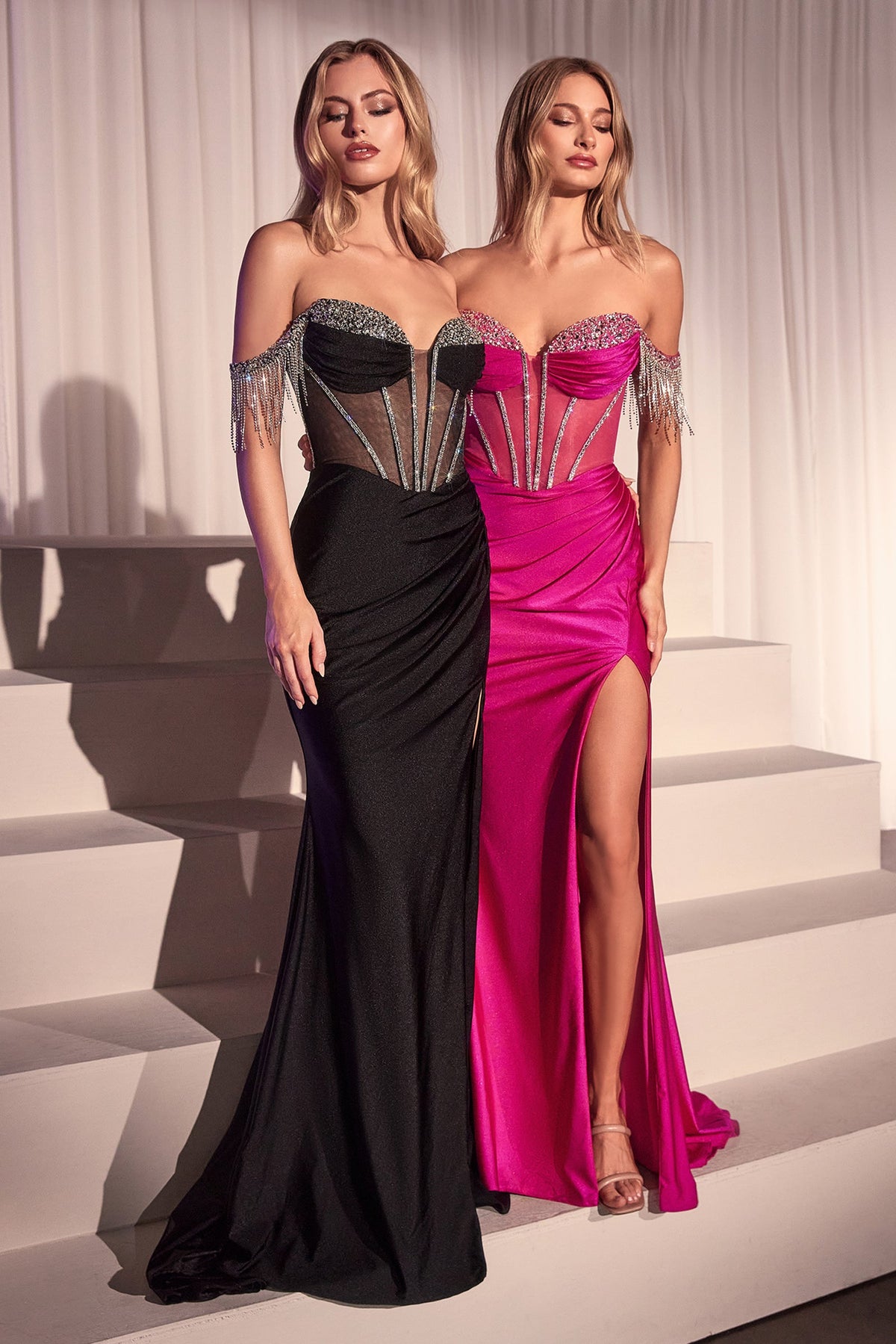 Ladivine by Cinderella Divine KV1123_FUCHSIA_BLACK_3