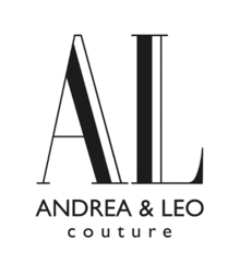 Andrea & Leo Couture logo with stylized 'AL' on a white background