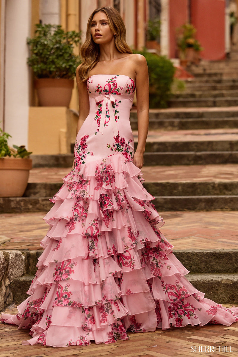 Sherri Hill Sherri-Hill-57144-pink-print-56044