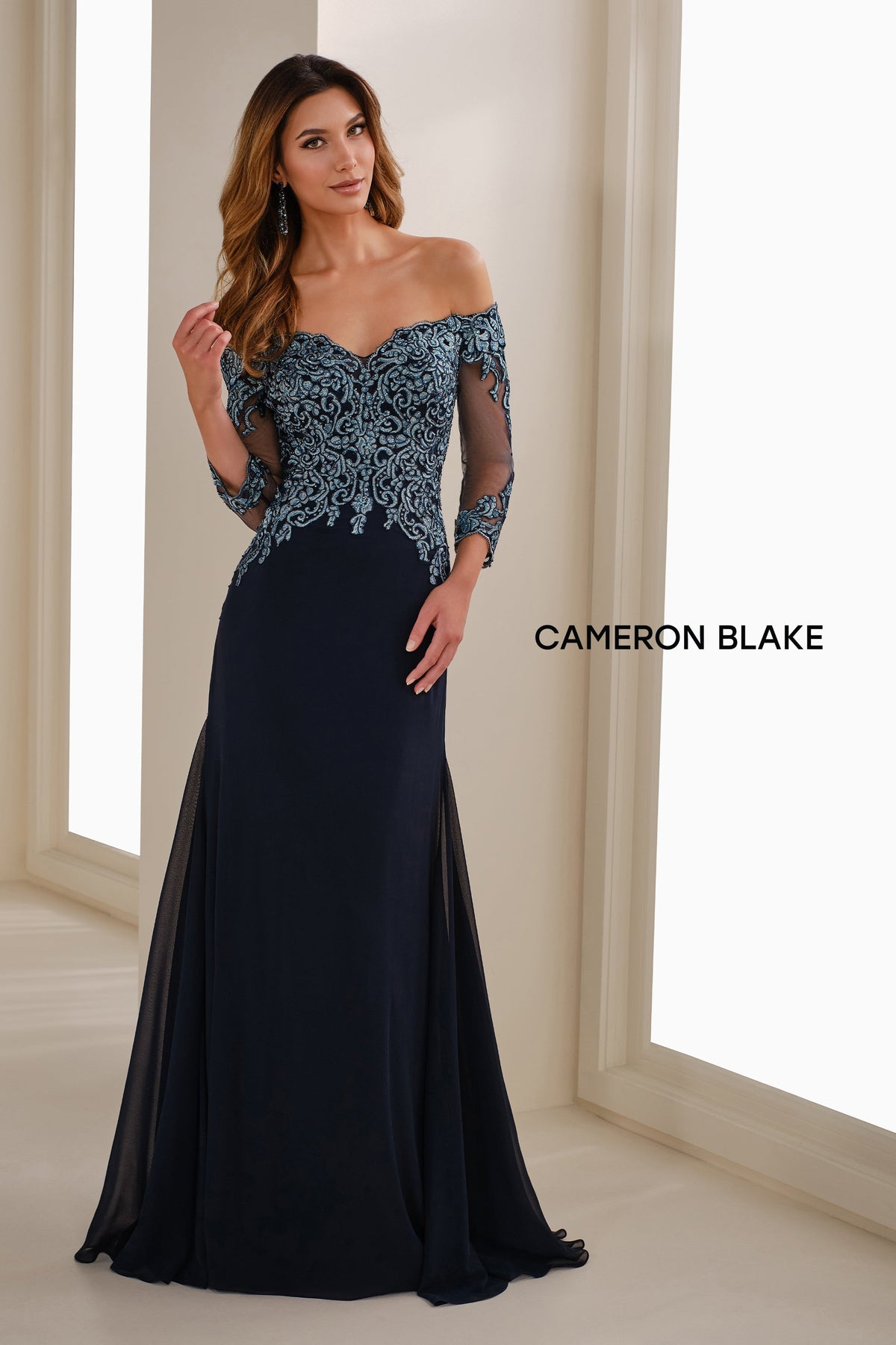 Cameron Blake CB907-navy-turquoise-a