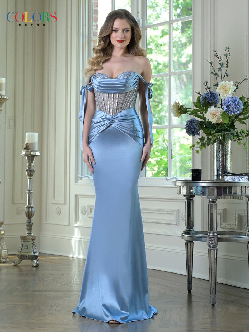 Colors Dress 3691_DUSTY_BLUE_F1