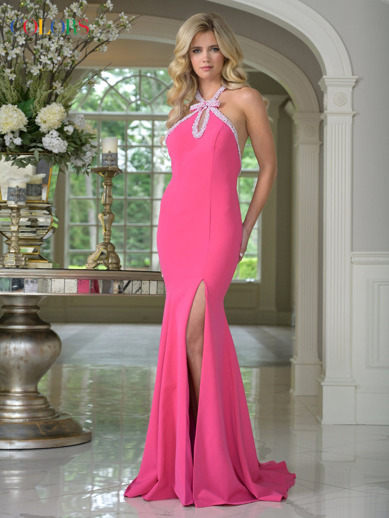 Colors Dress 3718_HOT_PINK_F1