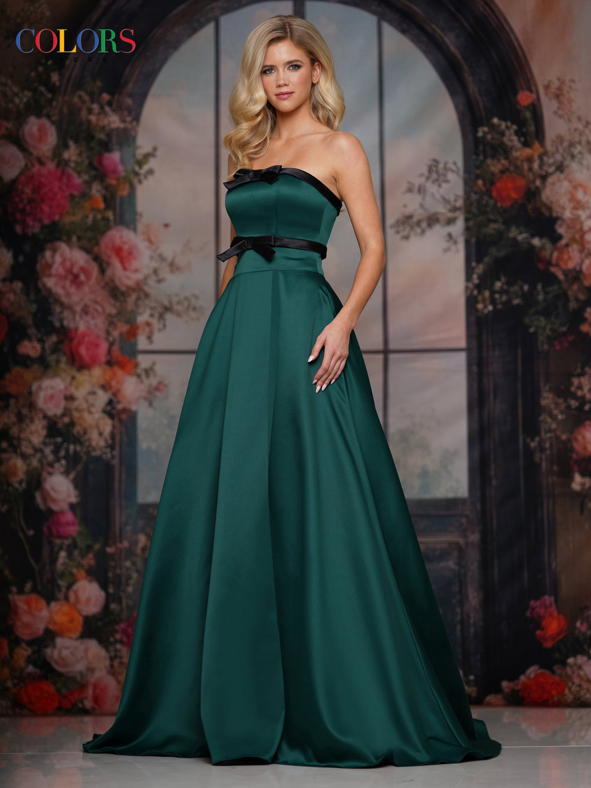 Colors Dress 3741_DEEP_GREEN_F1