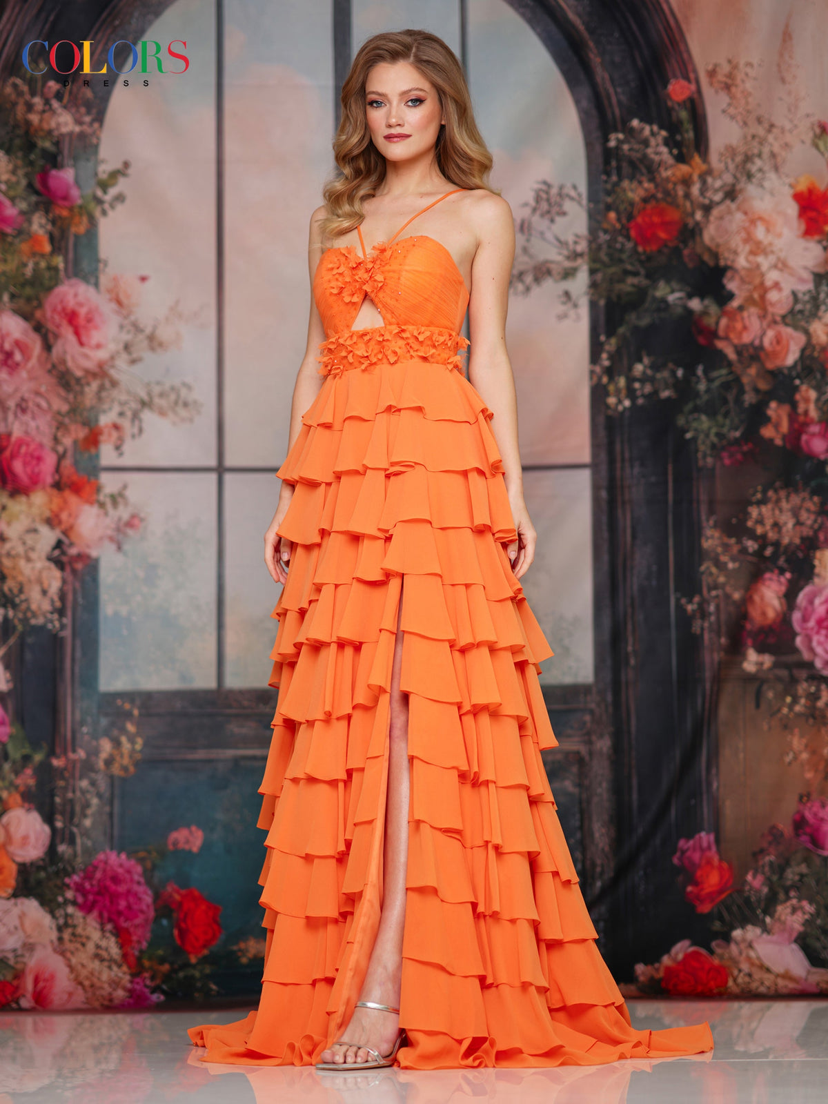Colors Dress 3818_ORANGE_F1