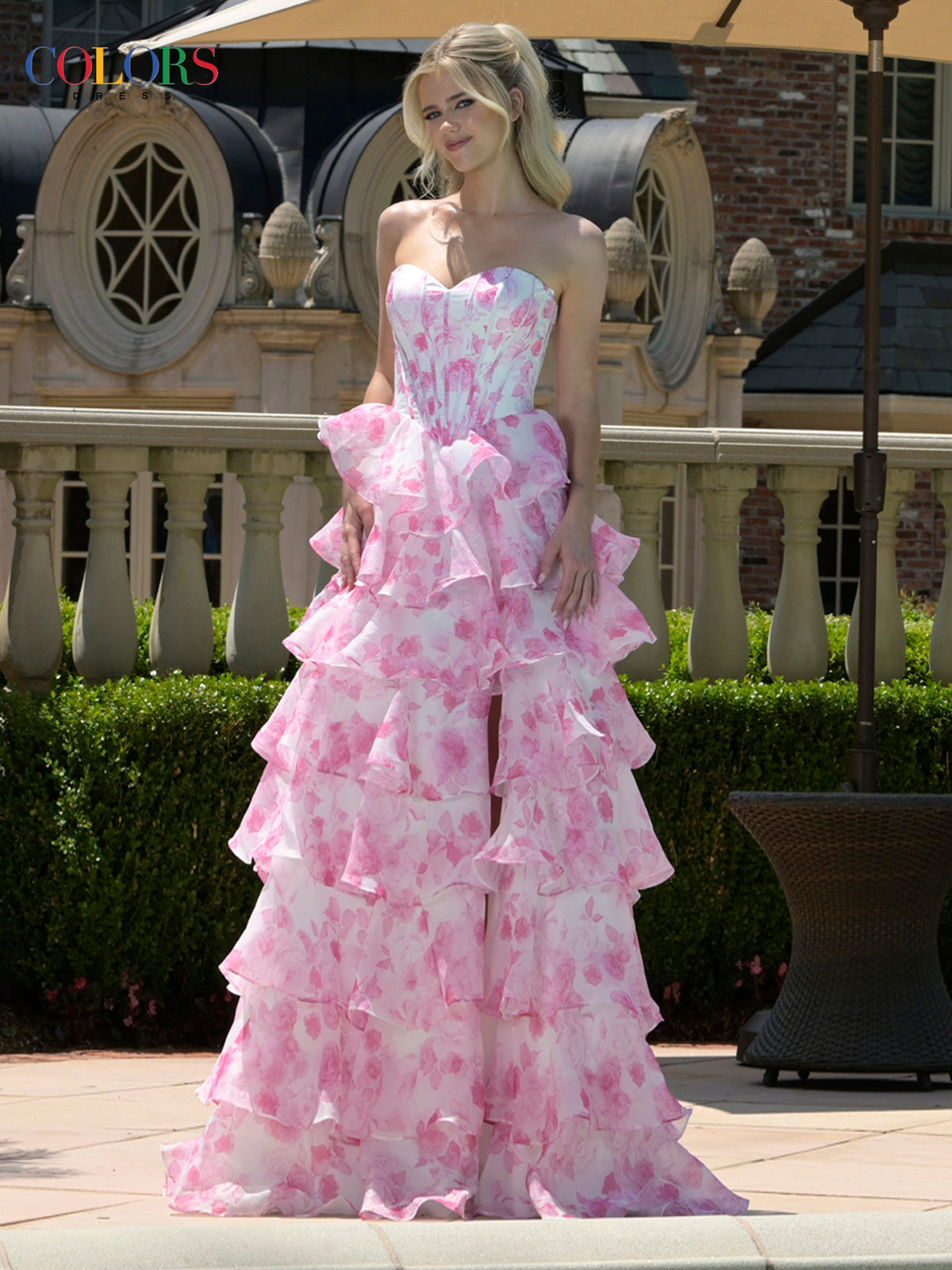 Colors Dress 3836_HOT_PINK_F1