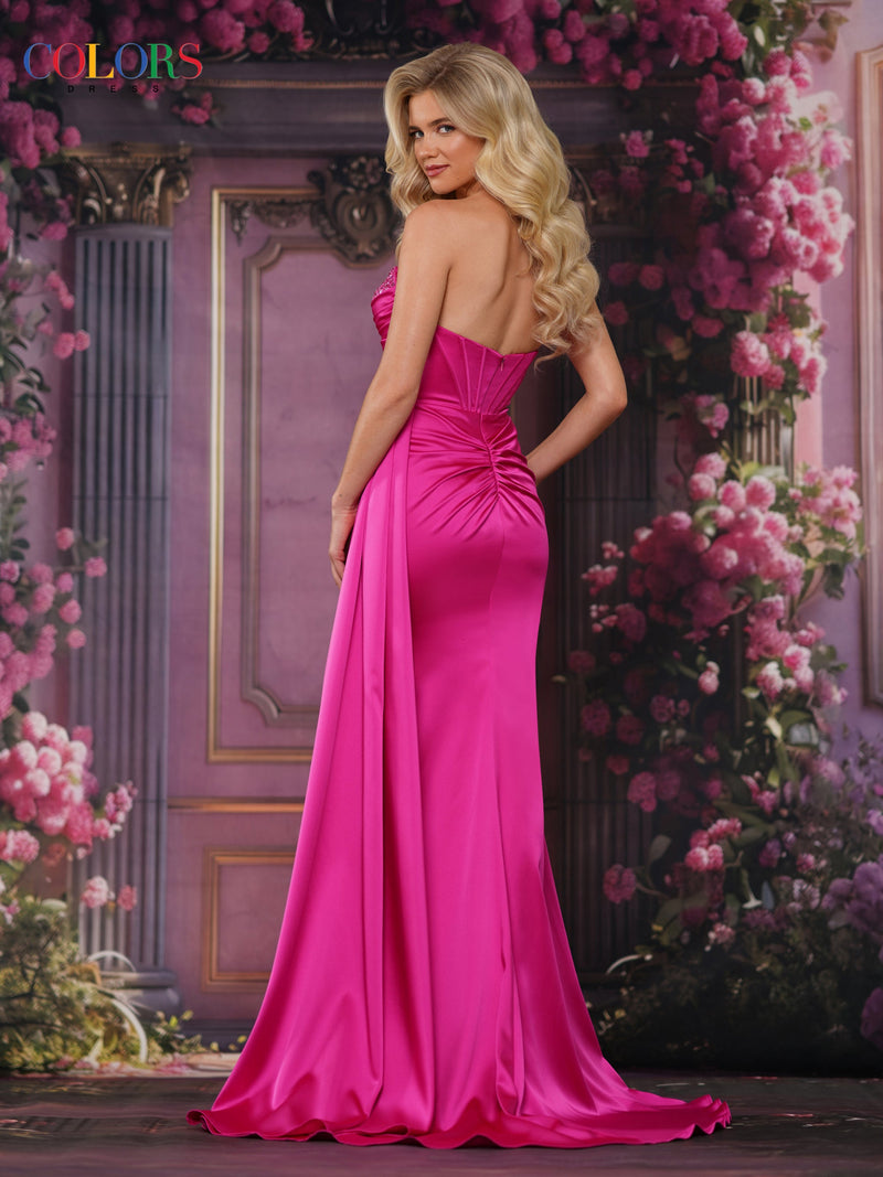 Colors Dress 3854_FUSHSIA_B1