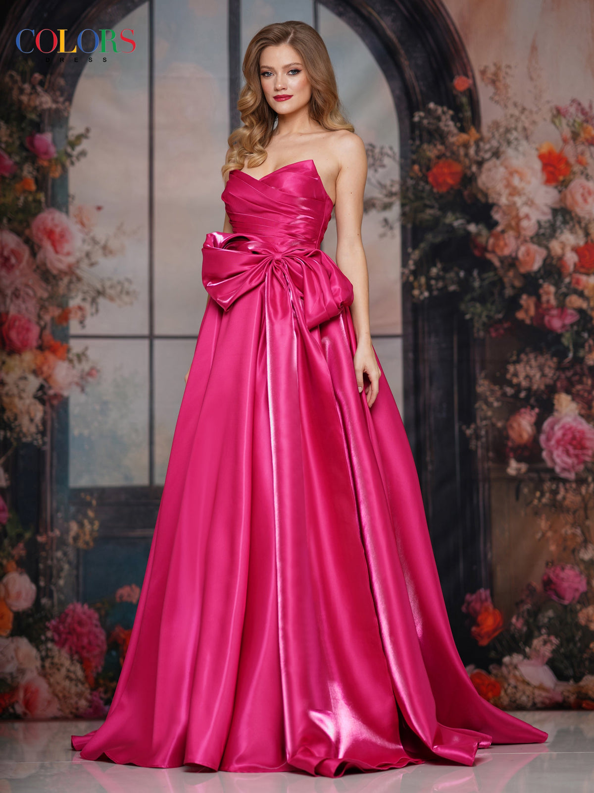 Colors Dress 3860_HOT_PINK