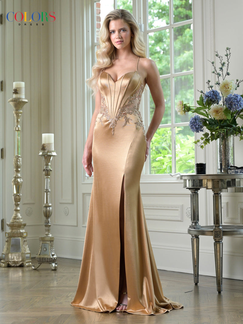 Colors Dress 3908_GOLD_F1