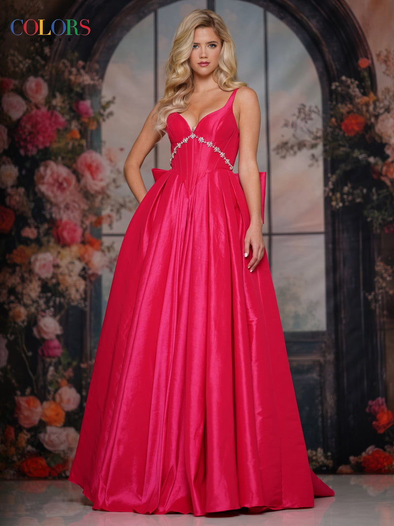 Colors Dress 3922_HOT_PINK_F1