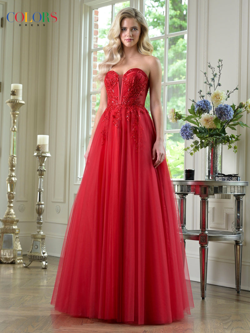 Colors Dress 3923_RED_F1