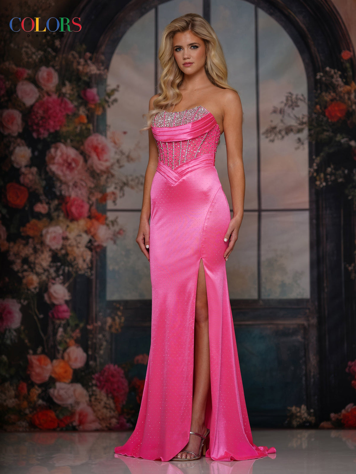 Colors Dress 3932_HOT_PINK_F1