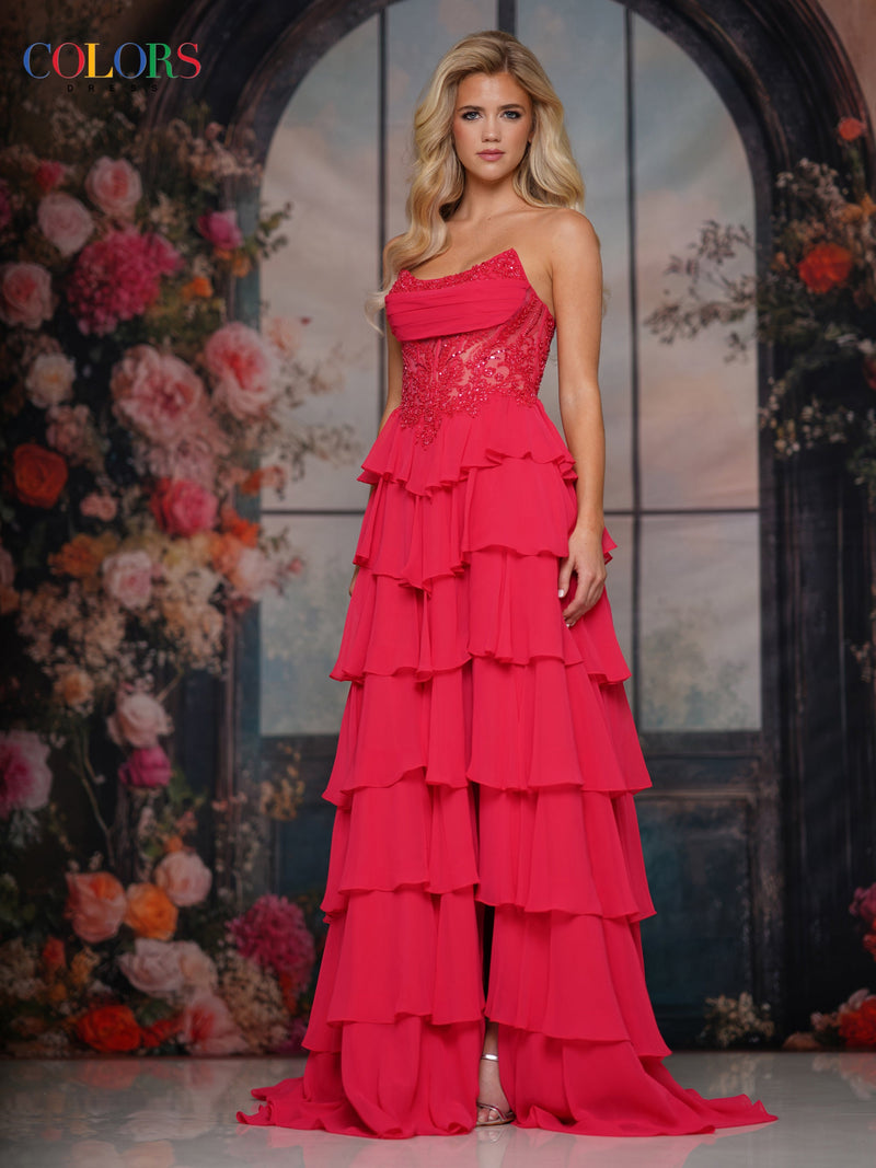 Colors Dress 3934_WATERMELON_F1