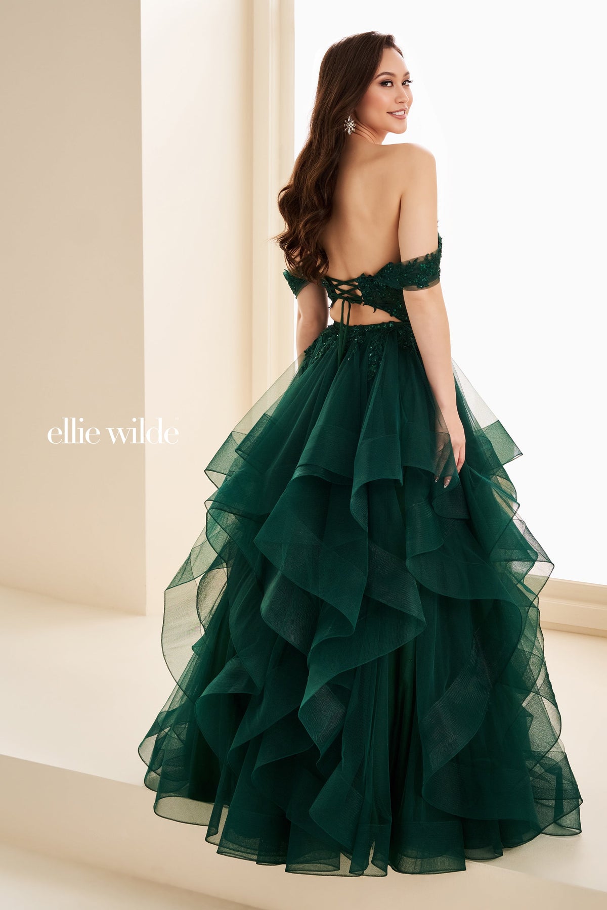 Ellie Wilde EW37201 Prom Gown with Lace-Up Back After Five Fashion Ellie Wilde EW37201 Prom Gown with Lace-Up Back After Five Fashion