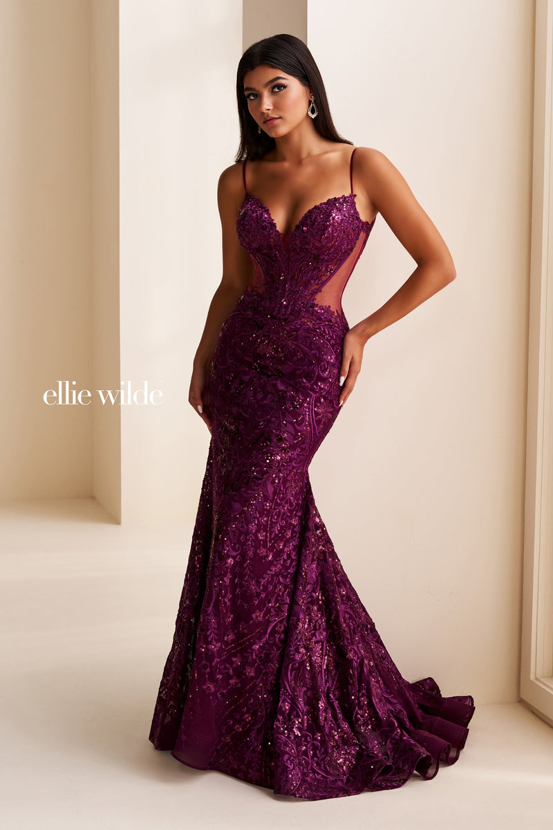 Ellie Wilde EW37204-plum-f