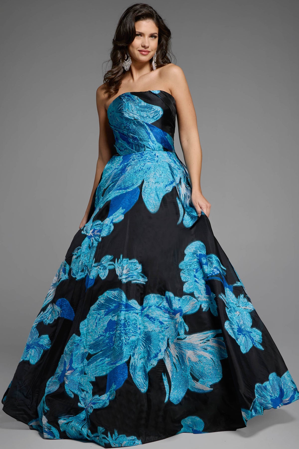 Jovani 42436-007-BLUE-BLACK-F1