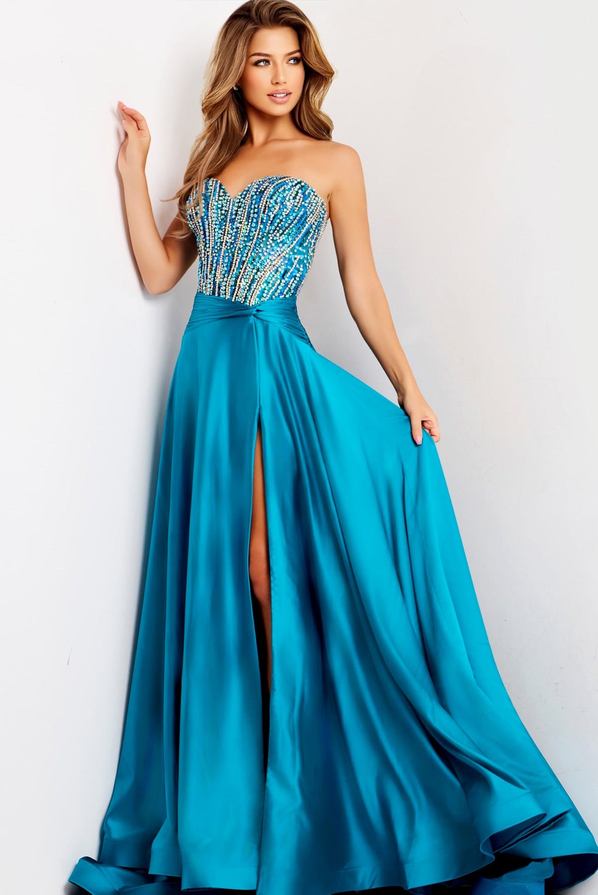 Jovani 43729-PEACOCK-F1
