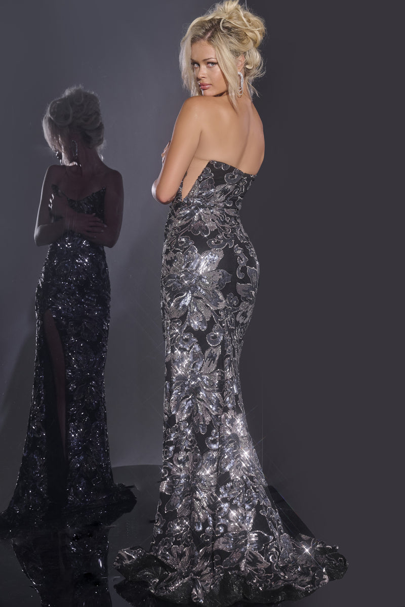Jovani 44116-BLACK-GUNMETAL-B1
