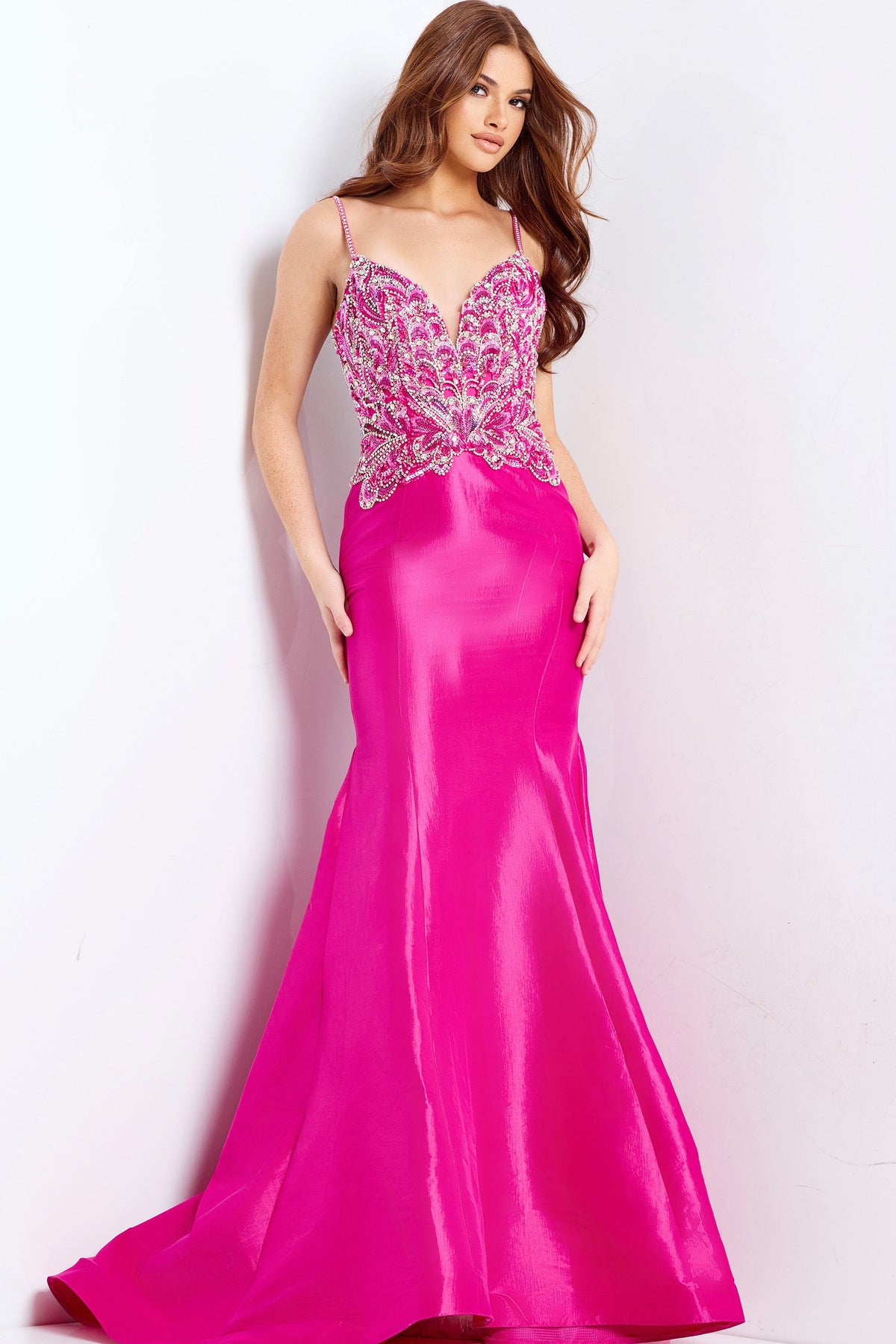 Jovani 44239-HOT-PINK-F1