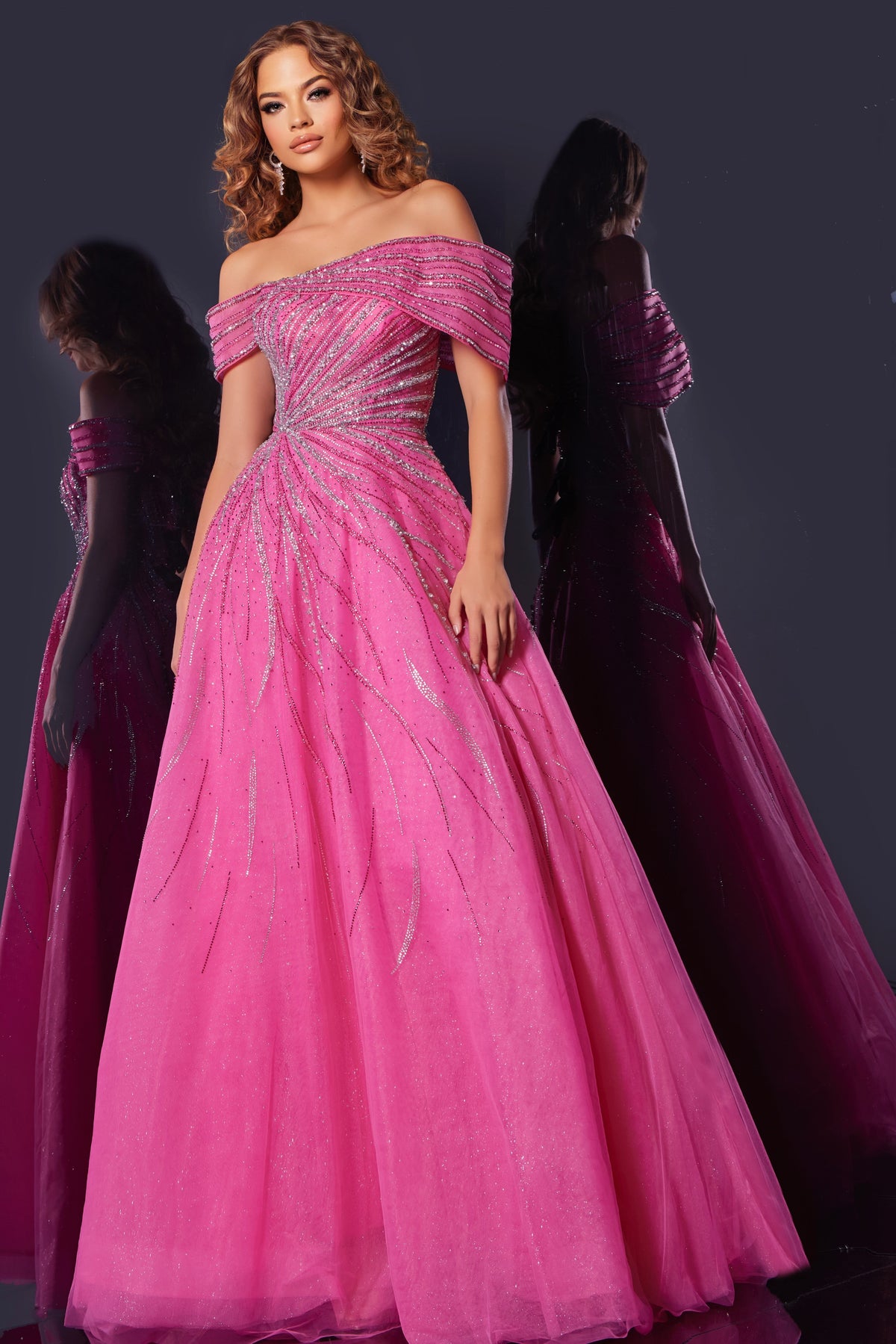 Jovani 45067-FUCHSIA-F1