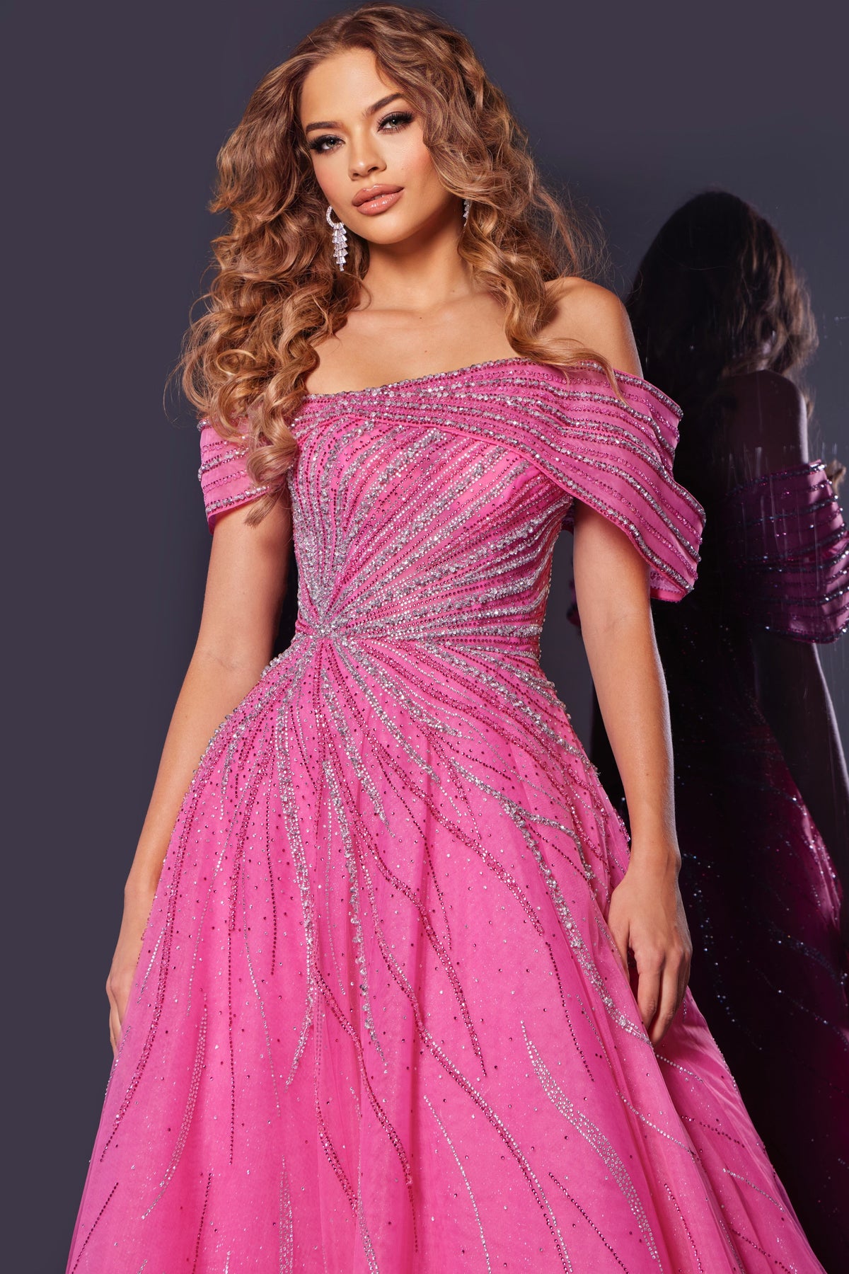 Jovani 45067-FUCHSIA-F2