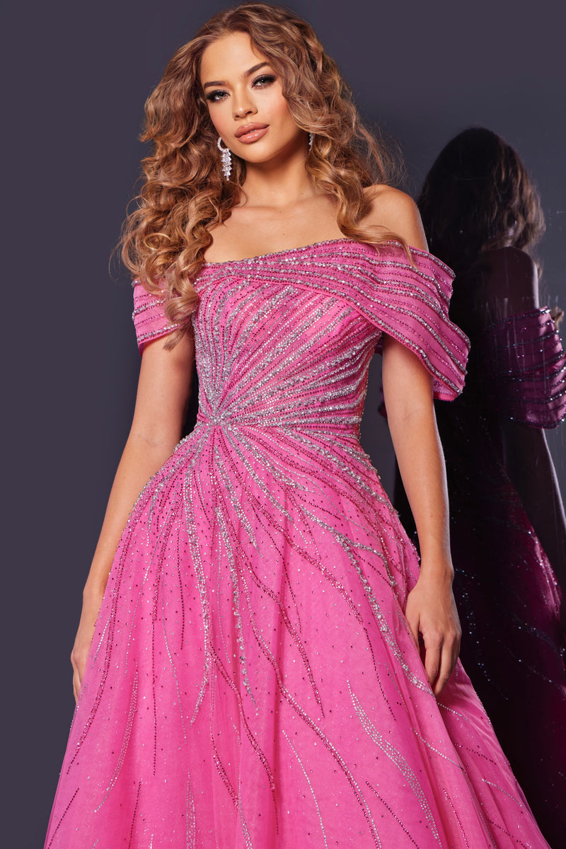 Jovani 45067-FUCHSIA-F2