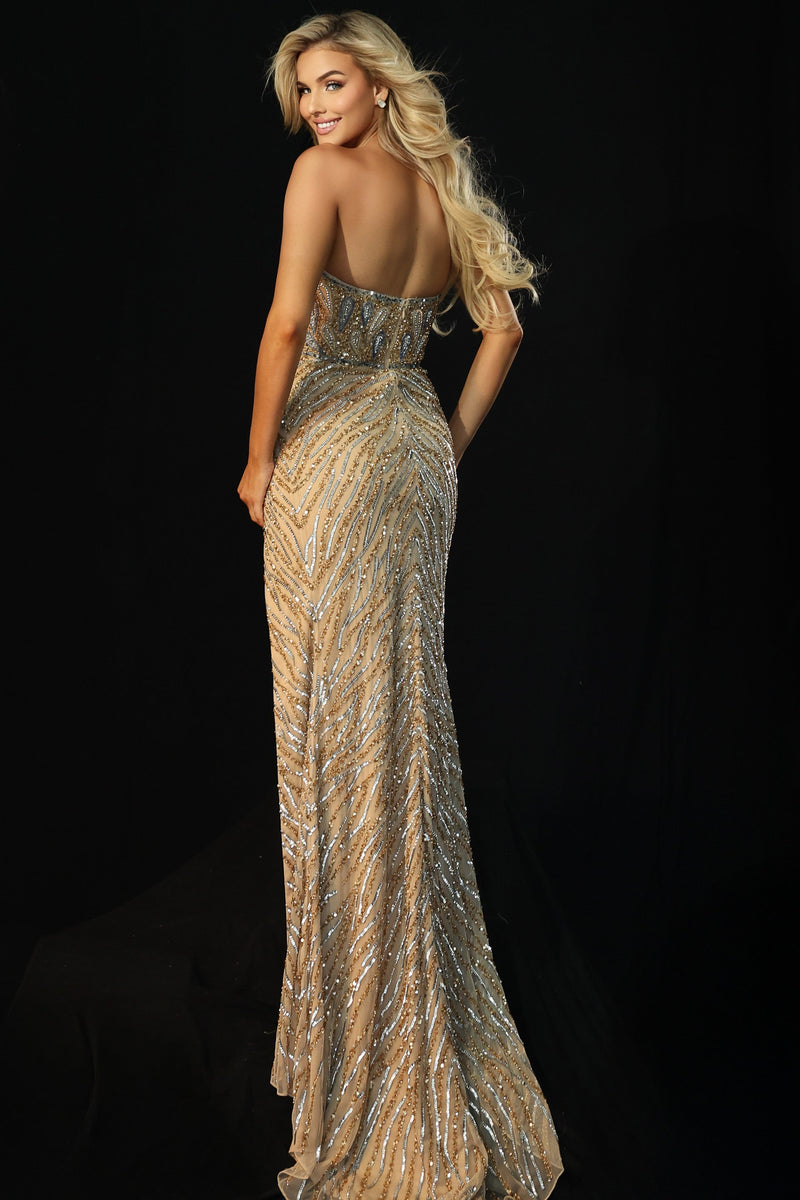 Jovani 46928-NUDE-SILVER-GOLD-B1