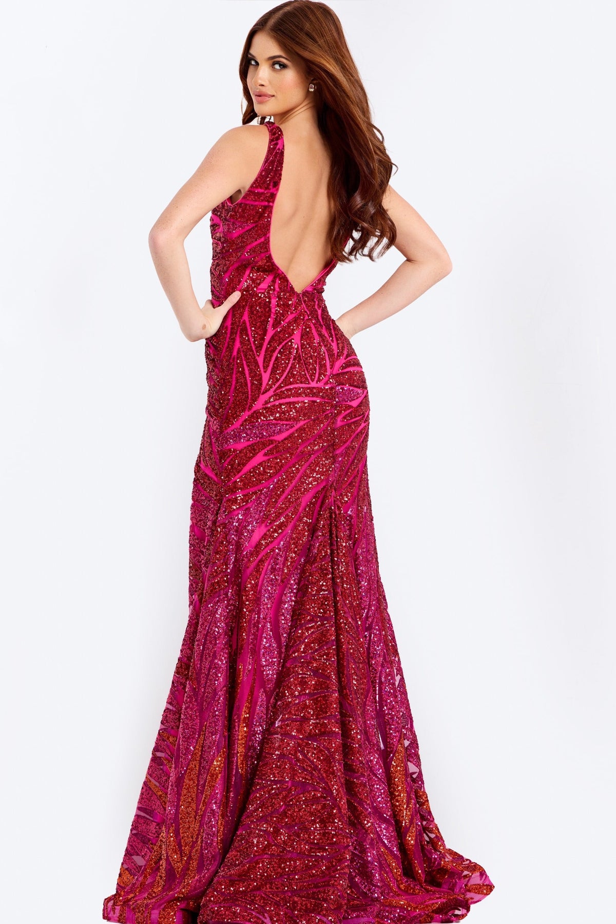 Jovani 47682-FUSHIA-MULTI-B1