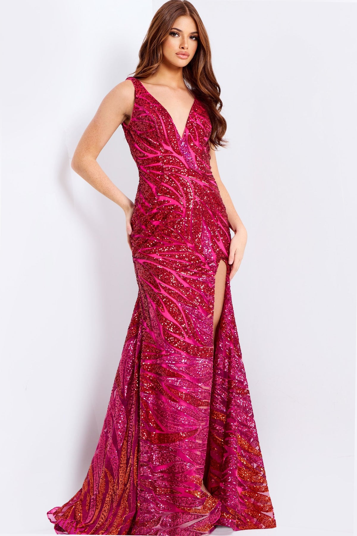 Jovani 47682-FUSHIA-MULTI-F1