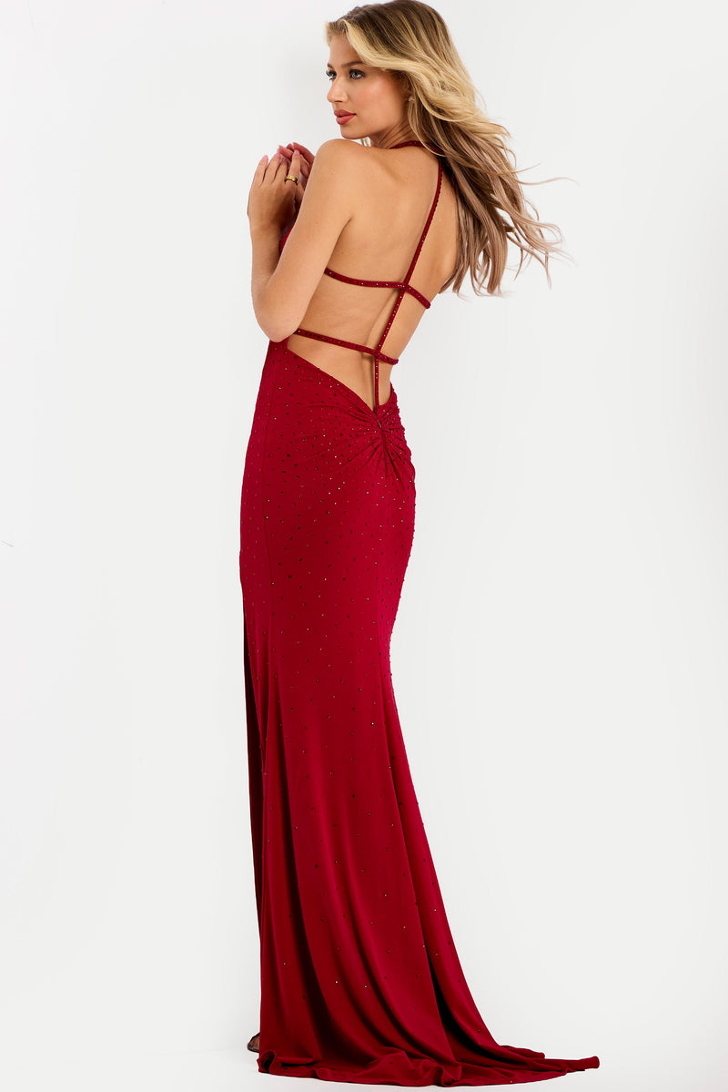 Jovani 48082-BURGUNDY-B1