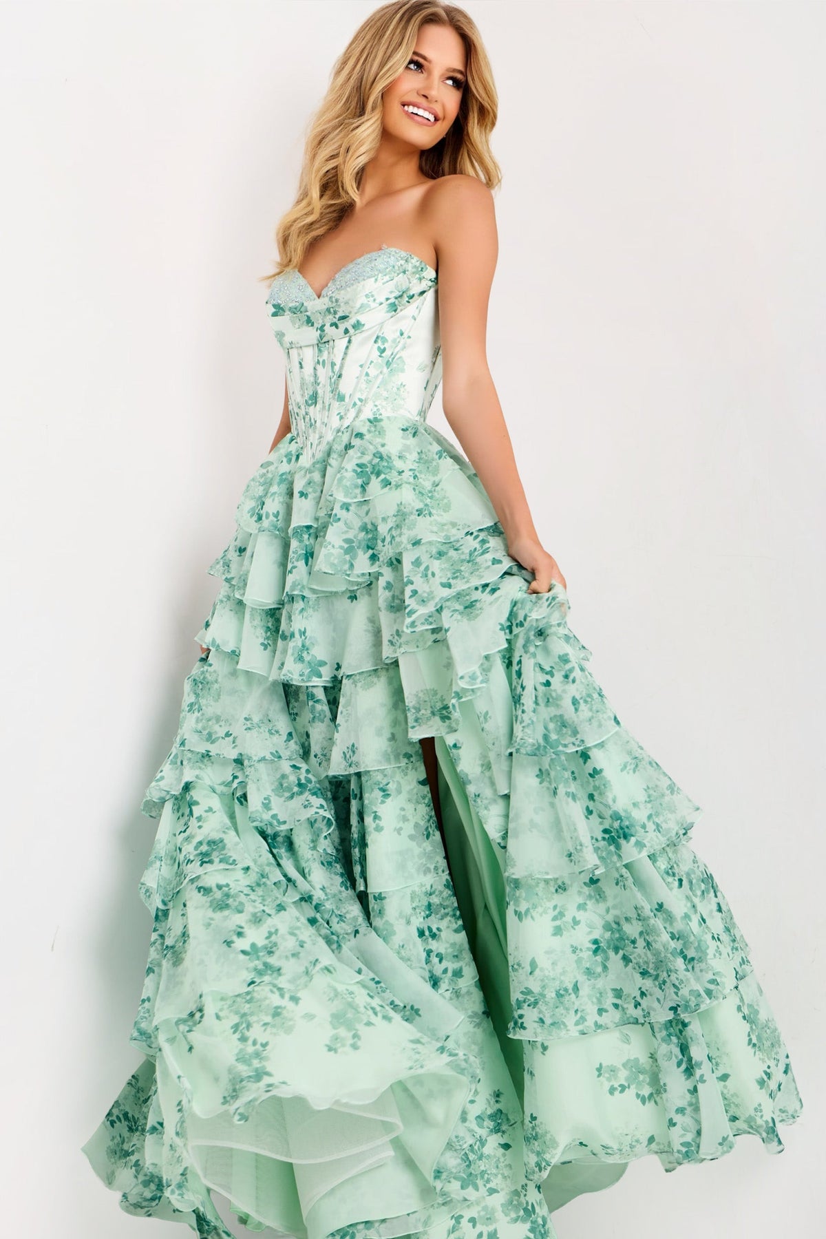 Jovani 48772-GREEN-PRINT-F3