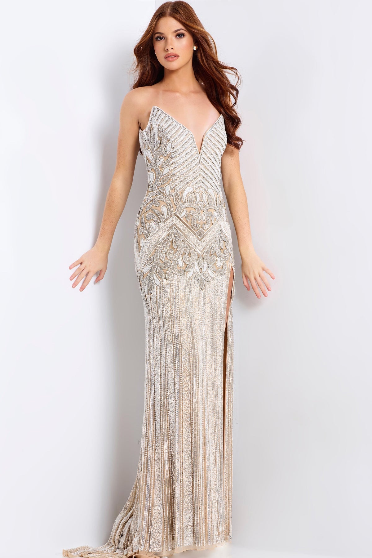 Jovani 49248-NUDE-SILVER-WHITE-F1