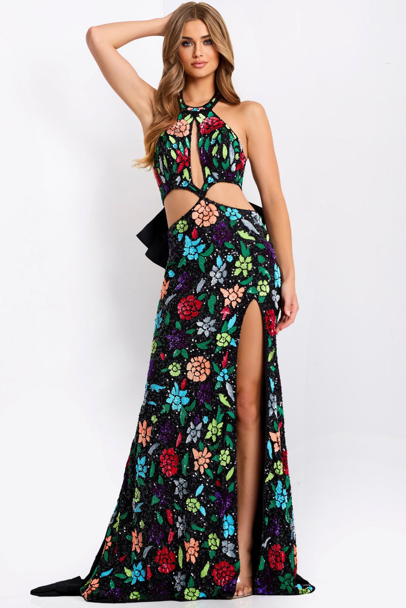 Jovani 49251-BLACK-MULTI-F1