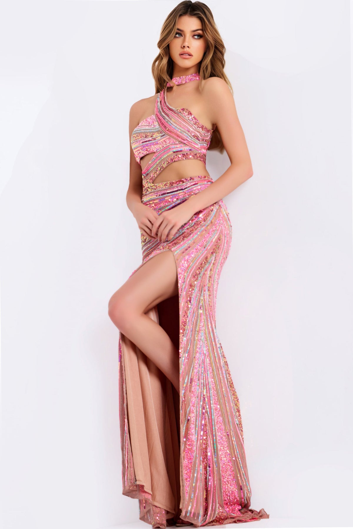 Jovani 49266-PINK-MULTI-F5