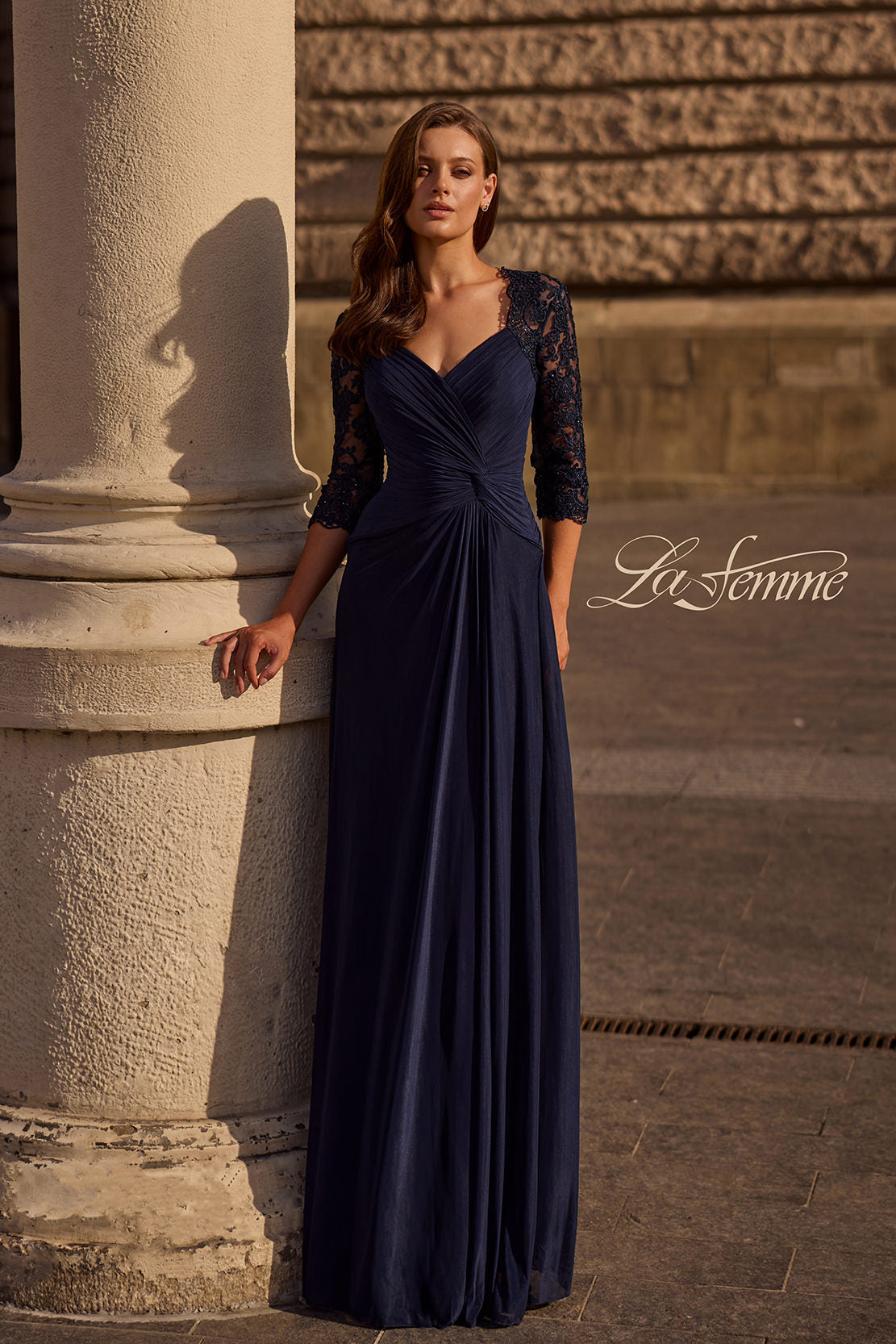 La Femme 23244 in Navy, editorial front view