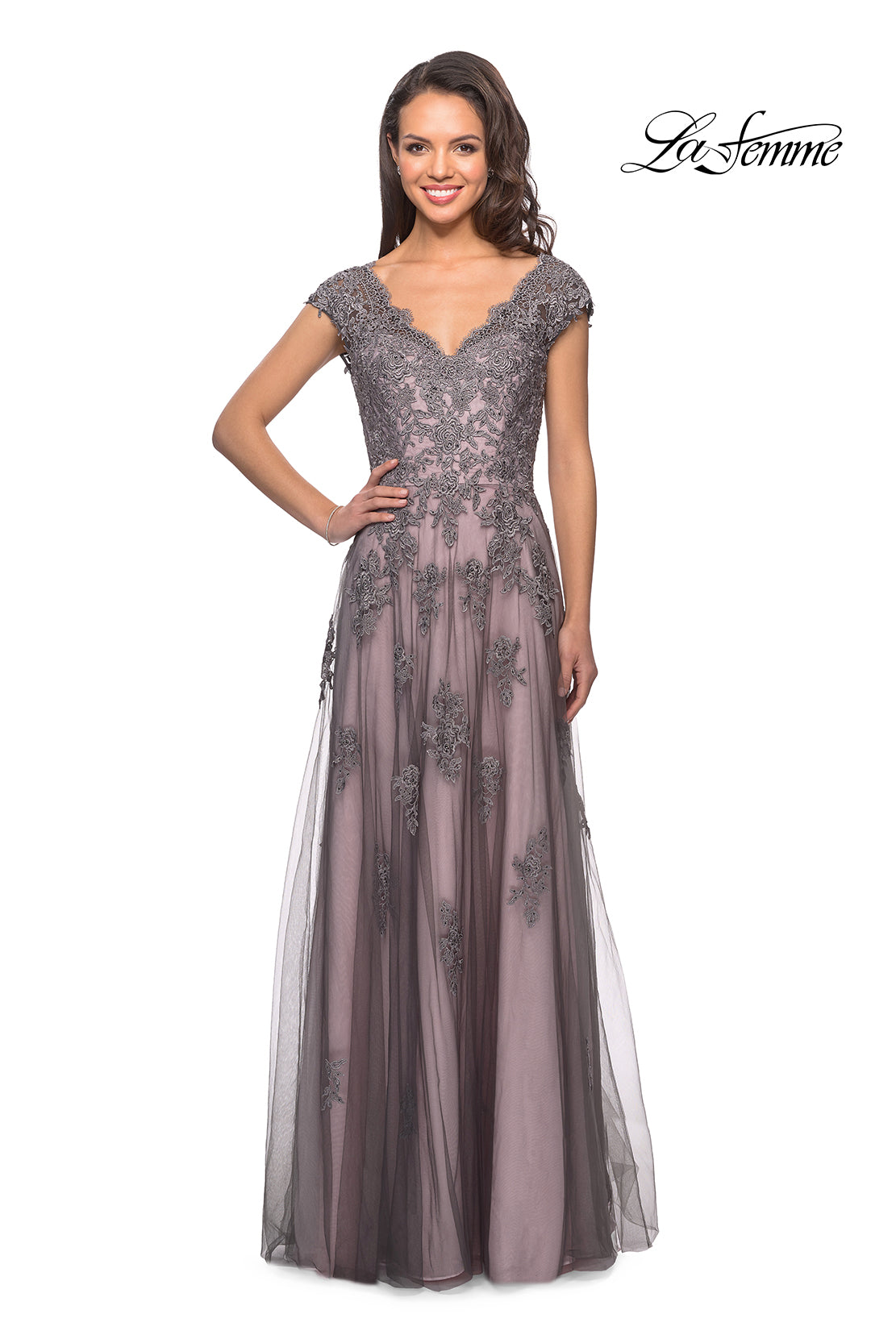 La Femme 23449 in PinkGray, front view