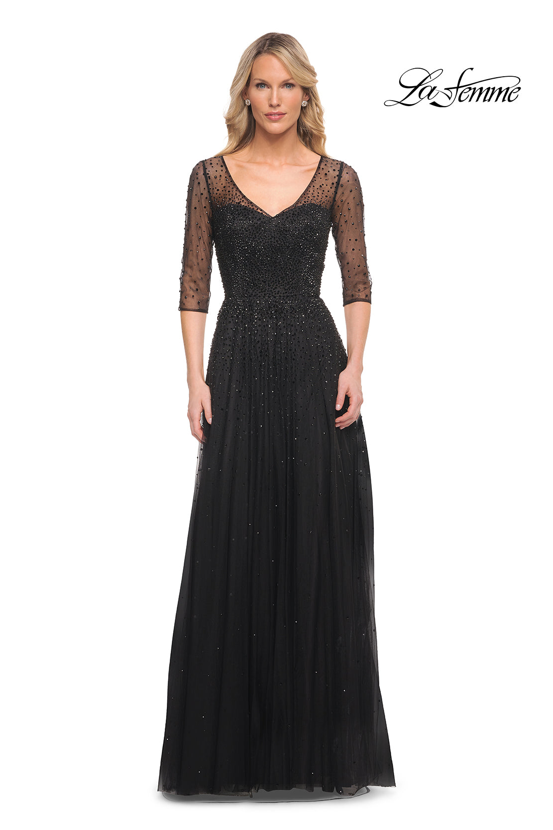 La Femme 24894 in Black, front view