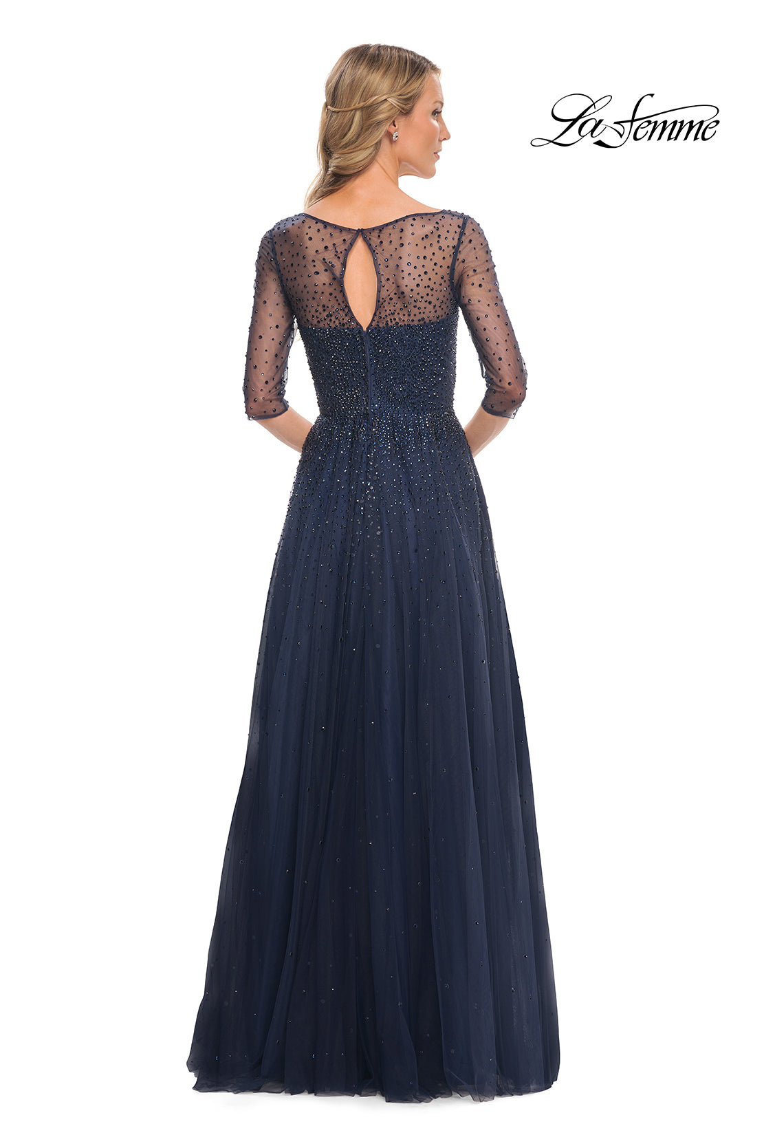 La Femme 24894 in Navy, back view
