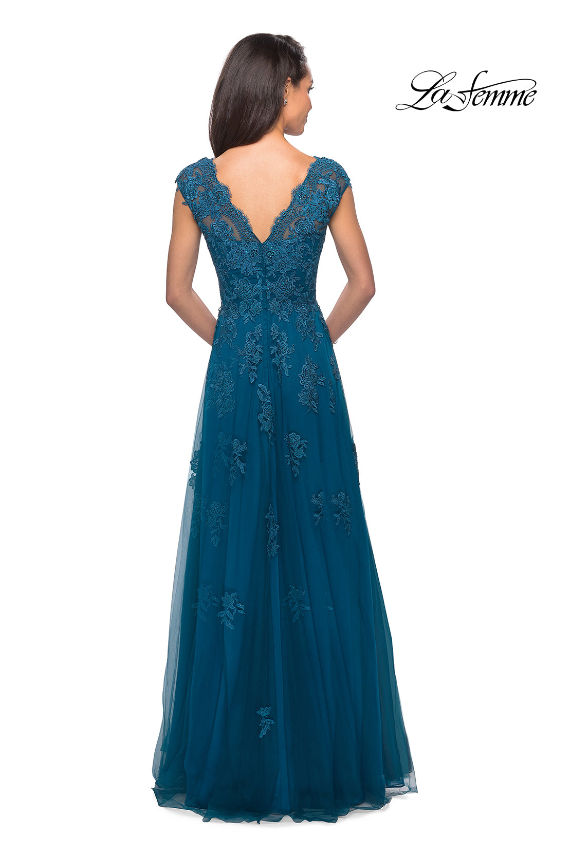 La Femme 26942 in Teal, back view