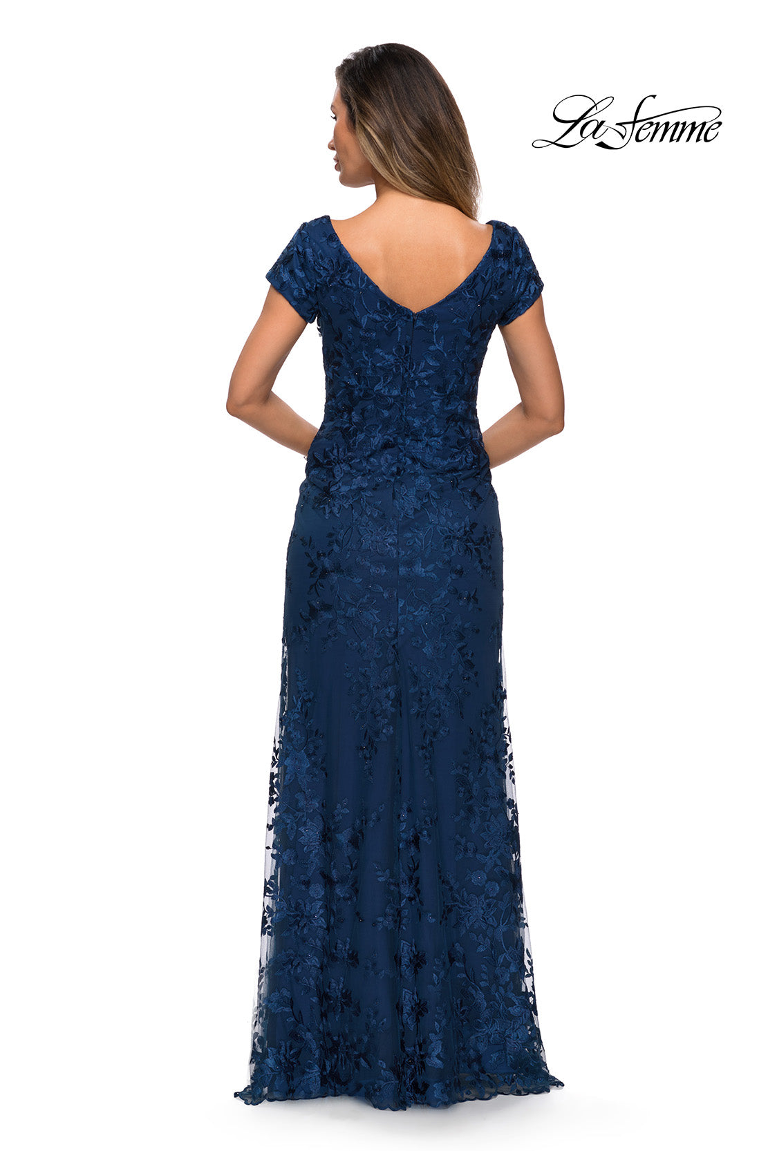 La Femme 27842 in Navy, back view