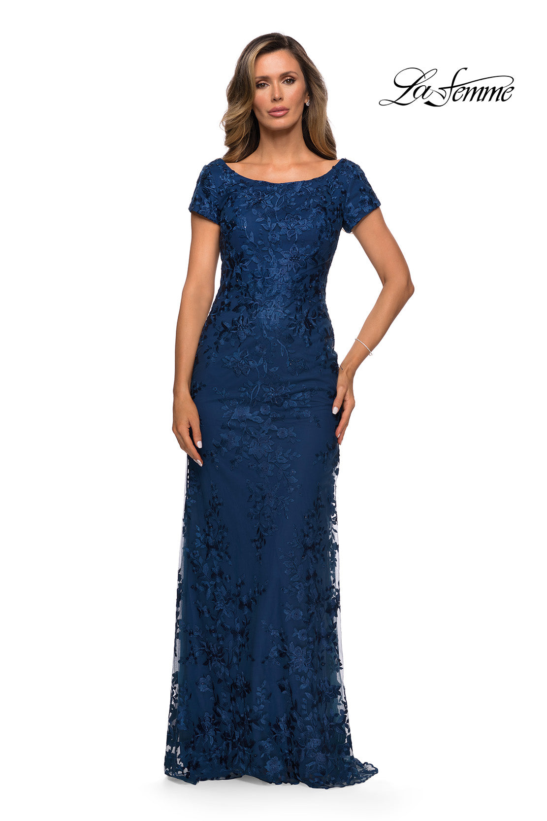 La Femme 27842 in Navy, front view